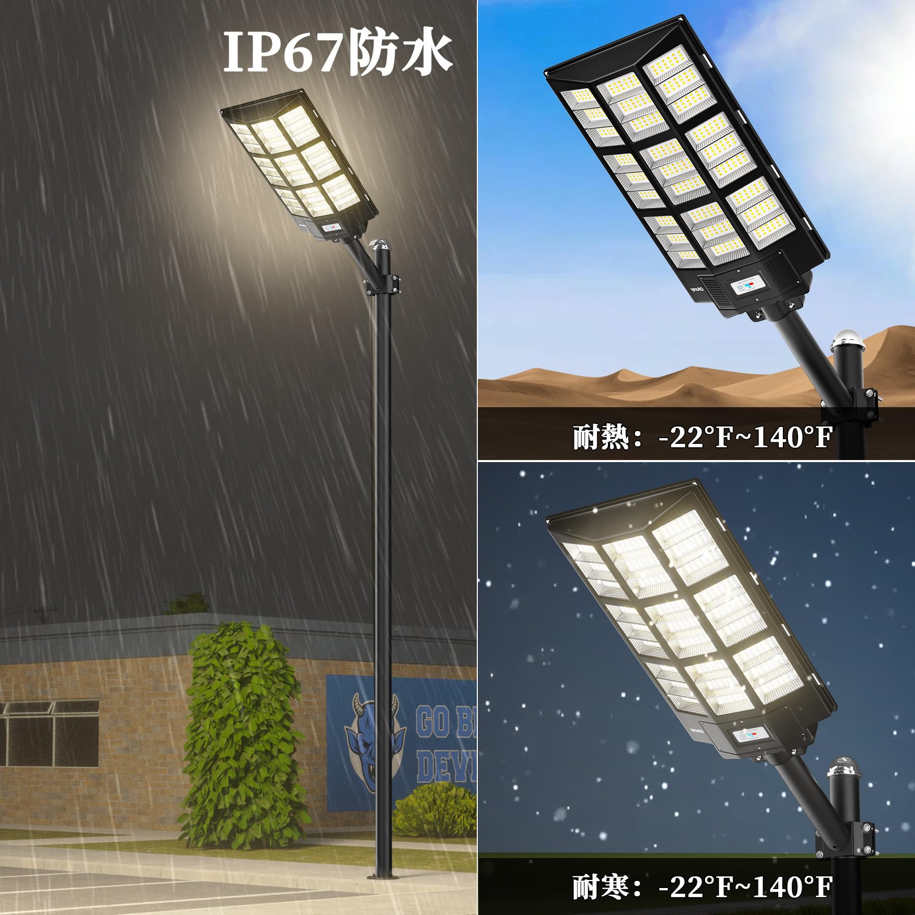 Amazon.co.jp : 【大型業務用】Ofuray ソーラー街灯 Of-7200W 650000LM